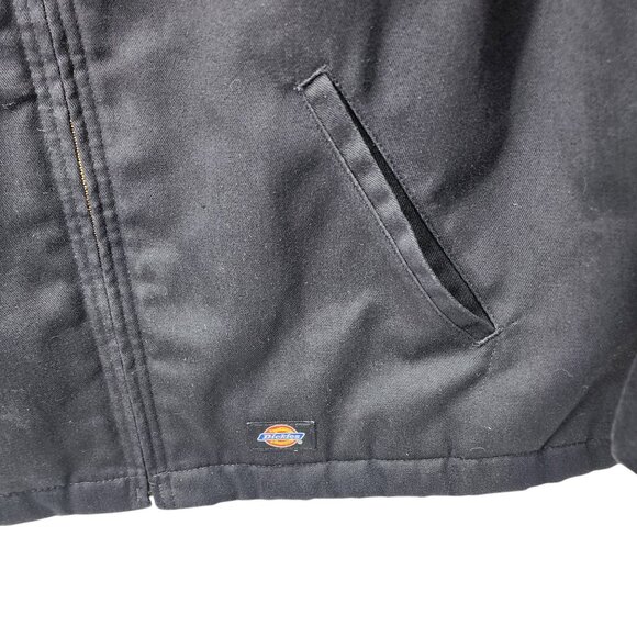 Dickies Mens Black Canvas Quilted Lined Jacket 4X-Large Barn Coat - Picture 6 of 7
